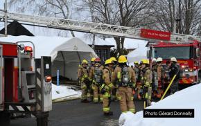 Québec - Incendie dans le secteur de St-Augustin-de-Desmaures 